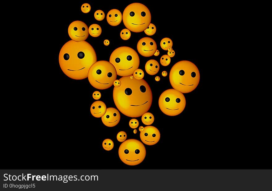 Yellow, Orange, Emoticon, Smile