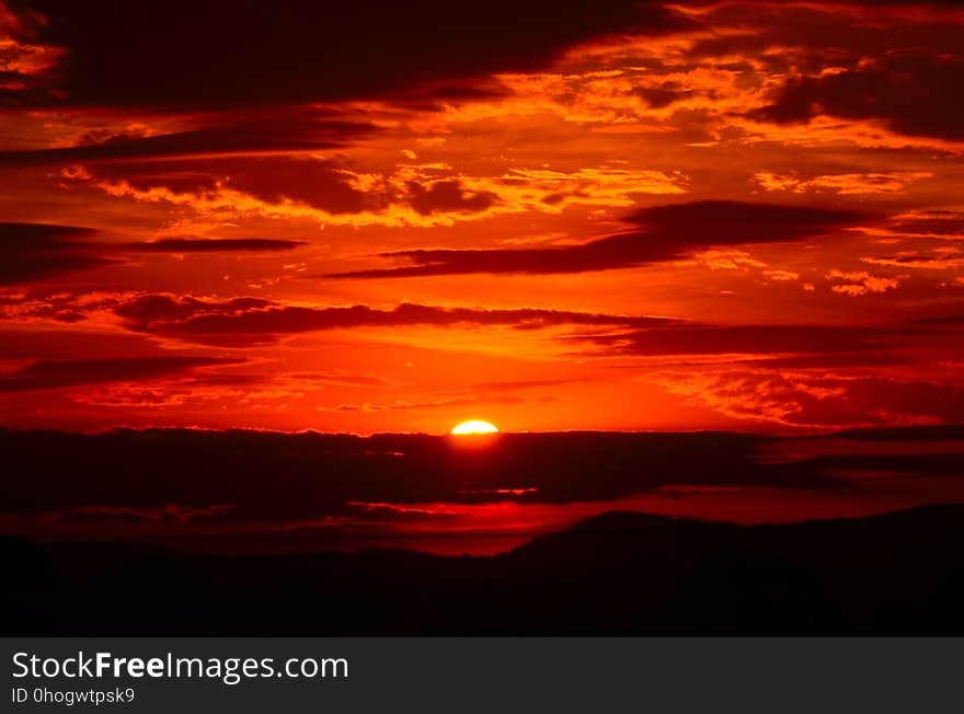 Red Sky At Morning, Sky, Afterglow, Sunset