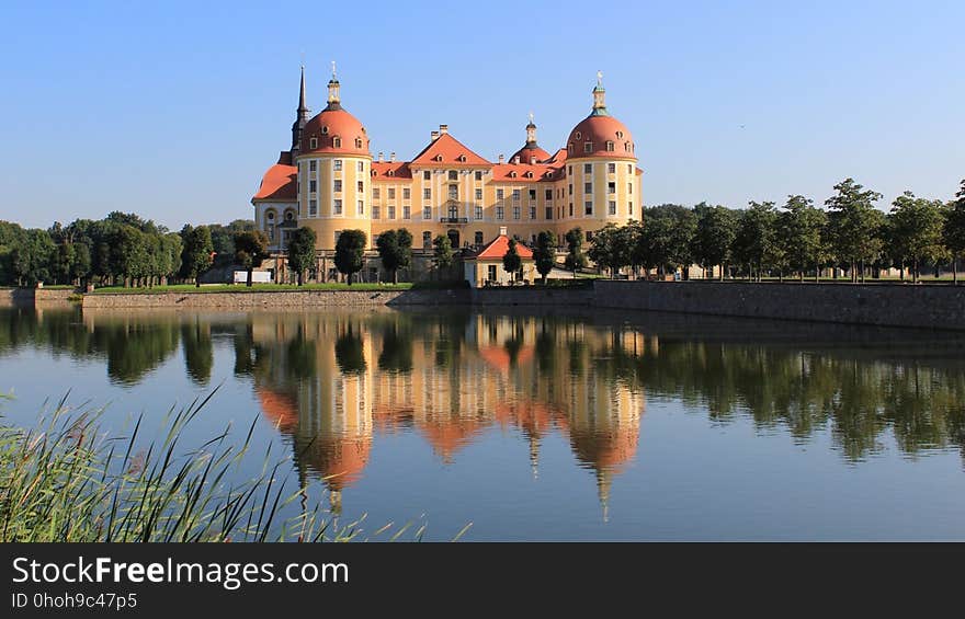 Reflection, Landmark, Château, Water Castle