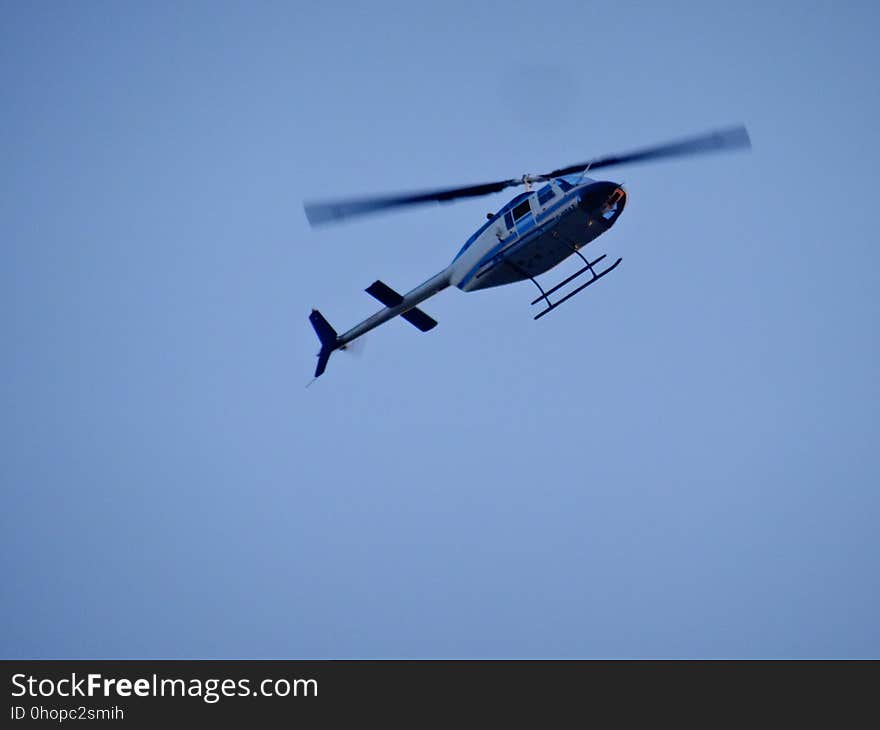 Helicopter, at dusk, 2017 09 10