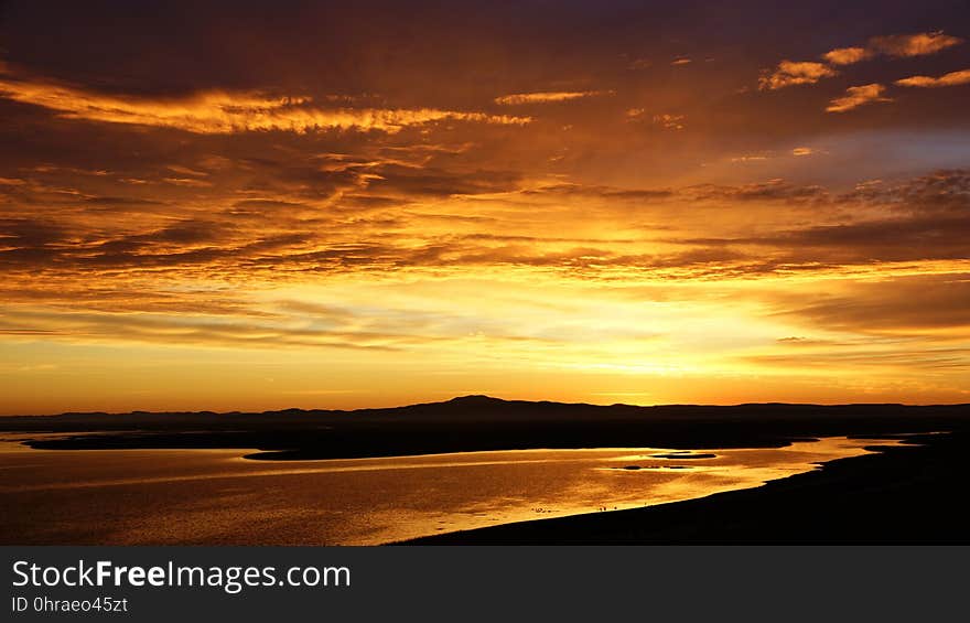 Sky, Horizon, Afterglow, Sunset