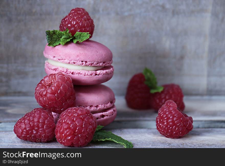 Strawberry, Macaroon, Strawberries, Dessert