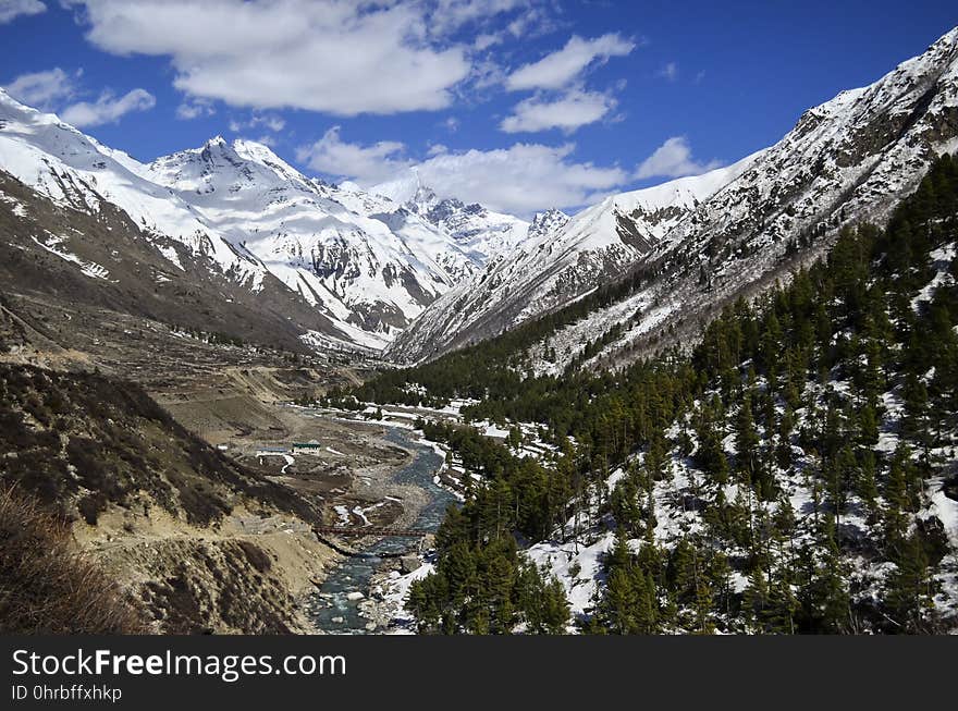 Mountainous Landforms, Mountain, Wilderness, Snow