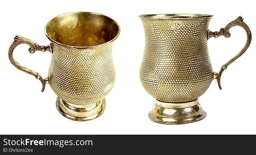 Brass, Metal, Tableware, Cup