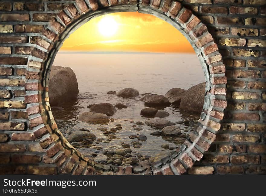 Arch, Reflection, Sky, Window