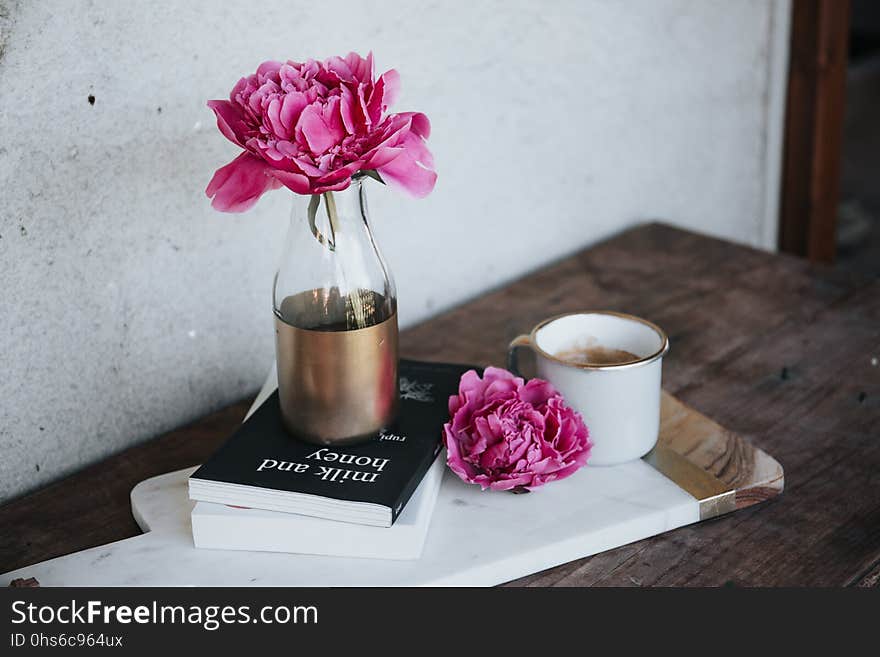 Flower, Pink, Cup, Vase