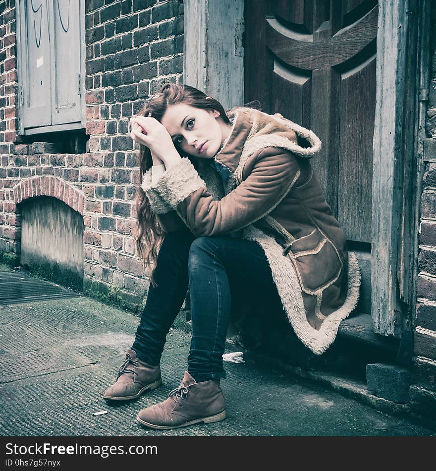 Photograph, Sitting, Girl, Emotion