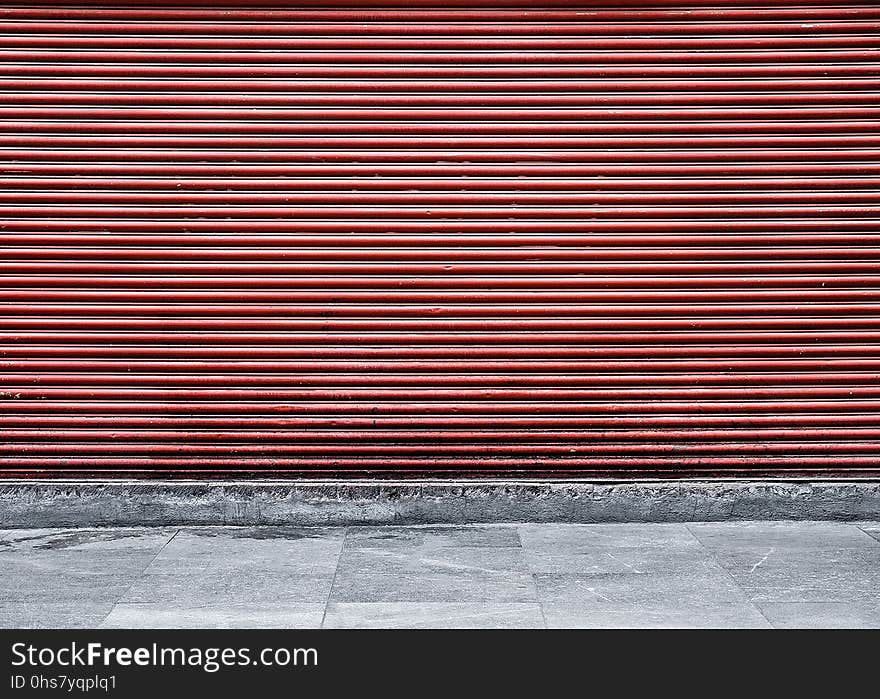 Red, Wall, Line, Brickwork