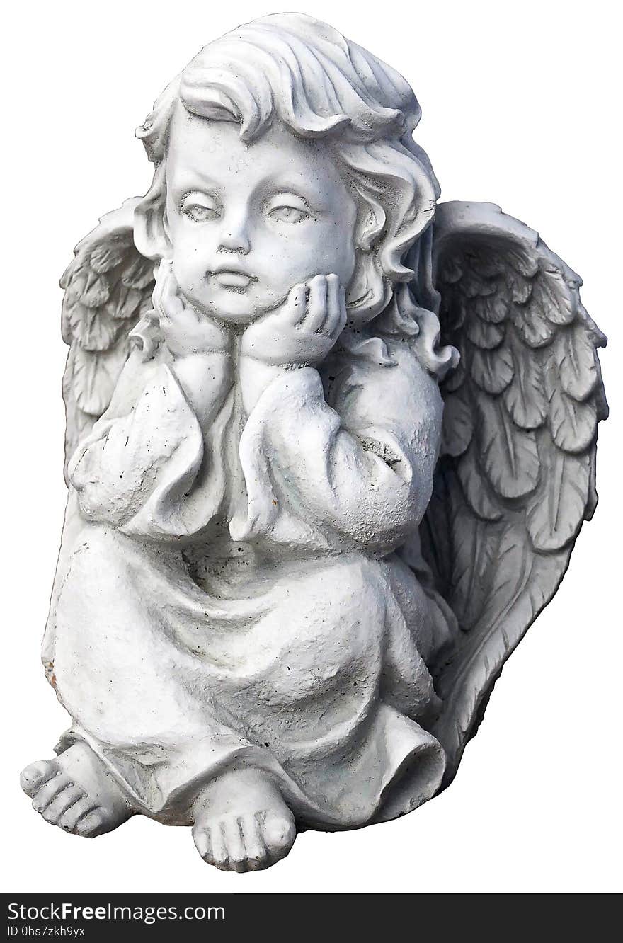 Angel, Stone Carving, Classical Sculpture, Figurine