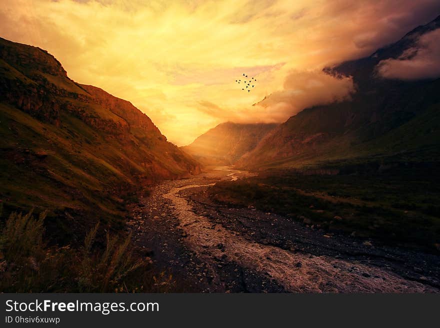 Sky, Highland, Wilderness, Dawn