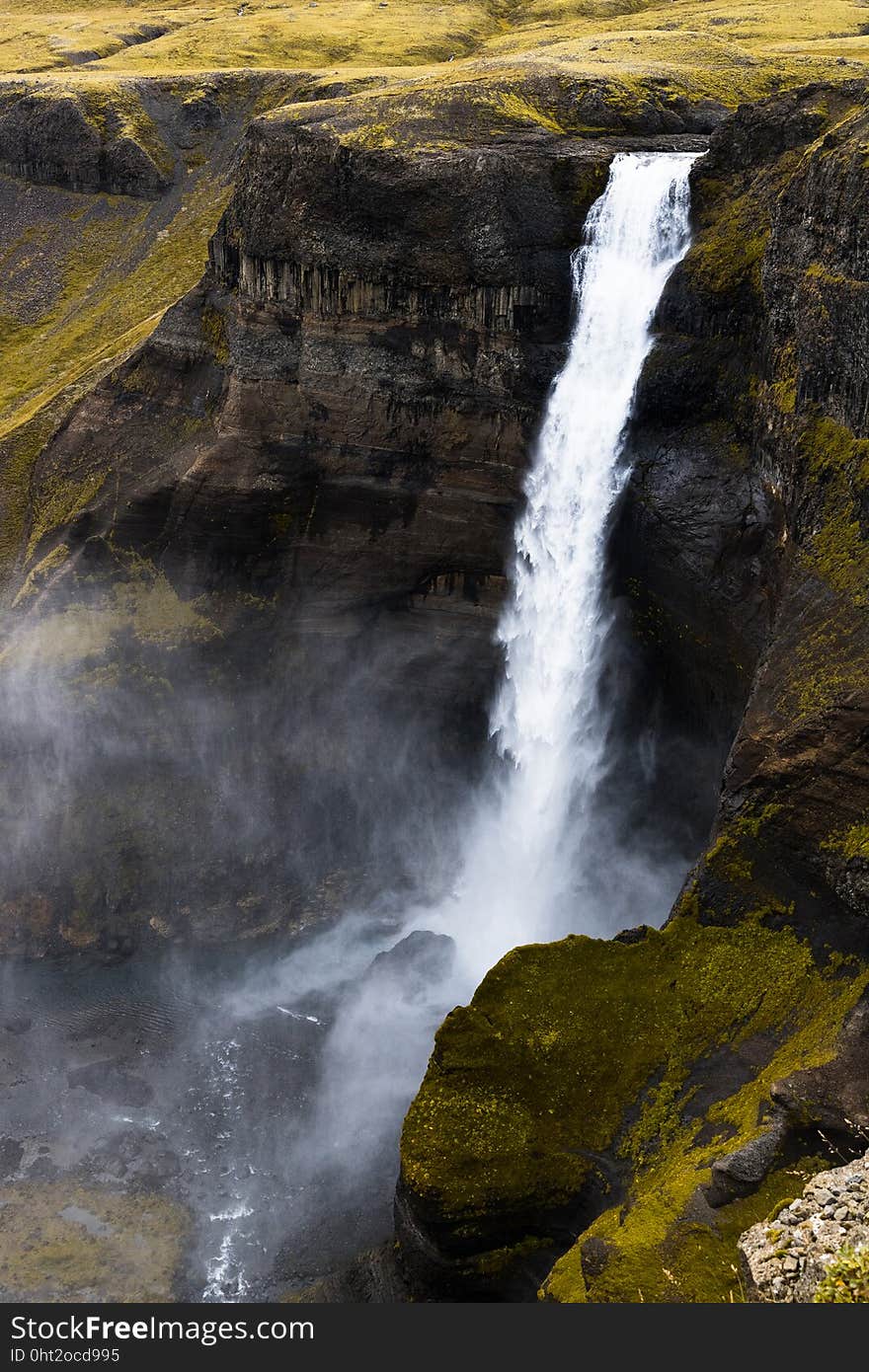 Water, Water resources, Fluvial landforms of streams, Natural landscape, Waterfall, Highland