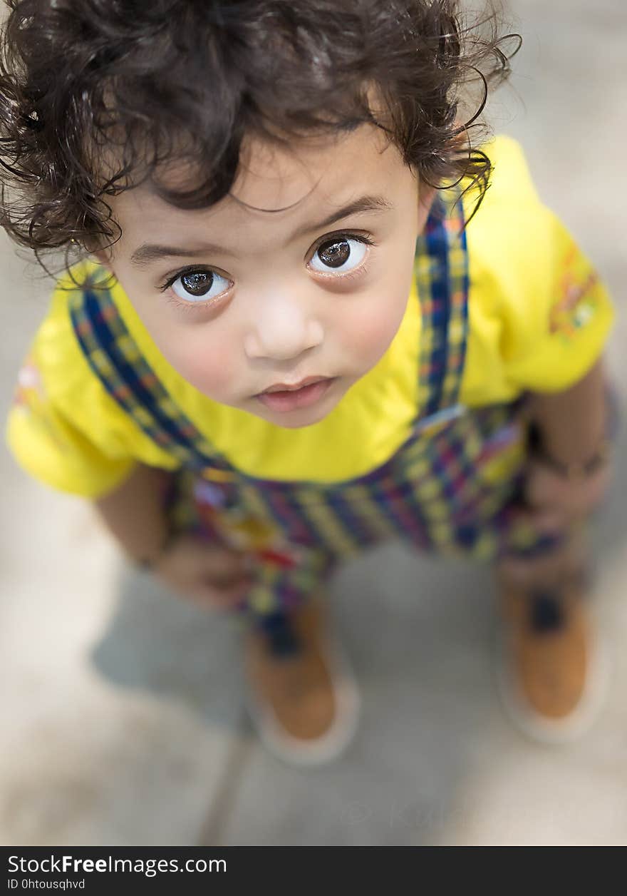 Child, Face, Skin, Yellow