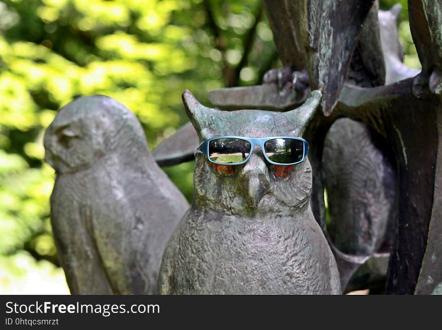 Tree, Beak, Bird, Sculpture