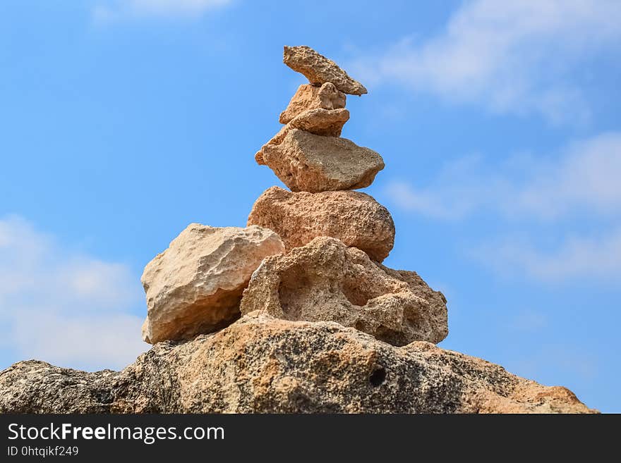 Rock, Sky, Formation, Badlands