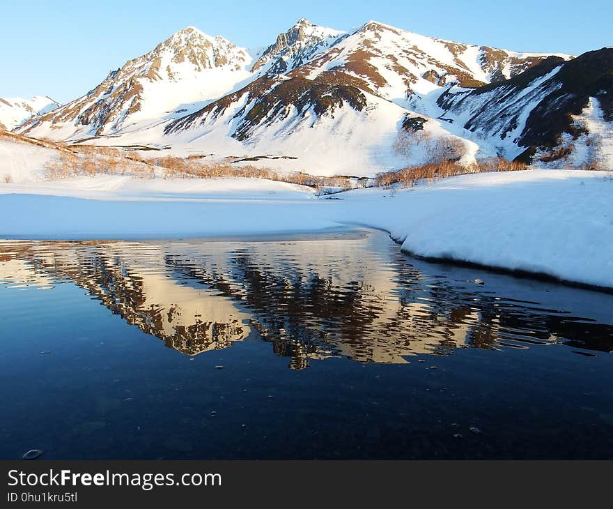 Reflection, Mountainous Landforms, Mountain, Wilderness