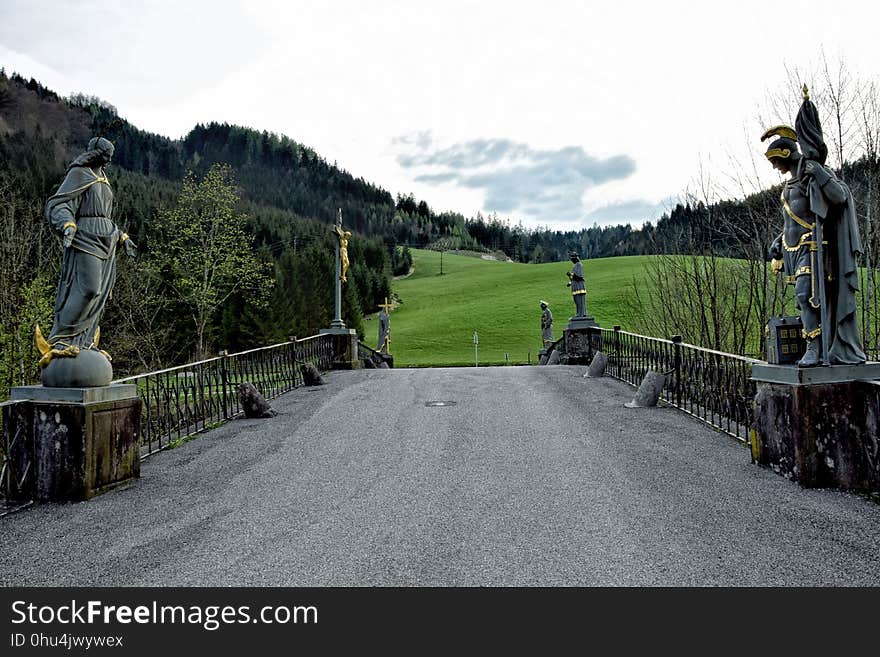 Nature, Mountainous Landforms, Mountain Range, Road