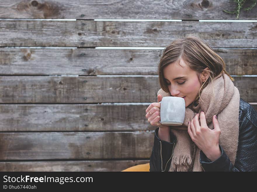 Photograph, Girl, Sitting, Winter