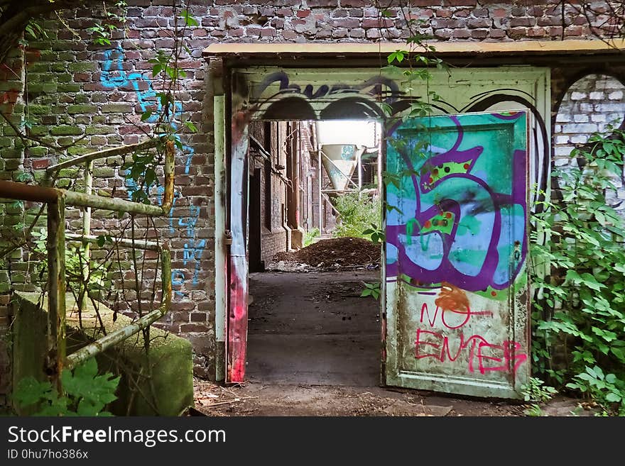 Wall, Art, Graffiti, Tree