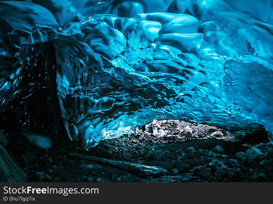 Blue, Water, Ice Cave, Ice