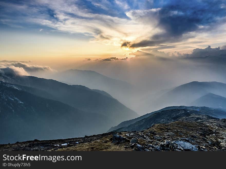 Sky, Mountainous Landforms, Mountain, Highland