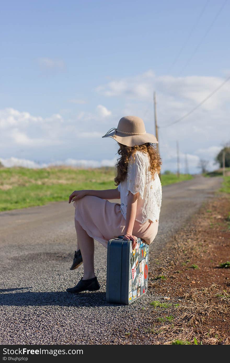 Clothing, Sky, Road, Grass