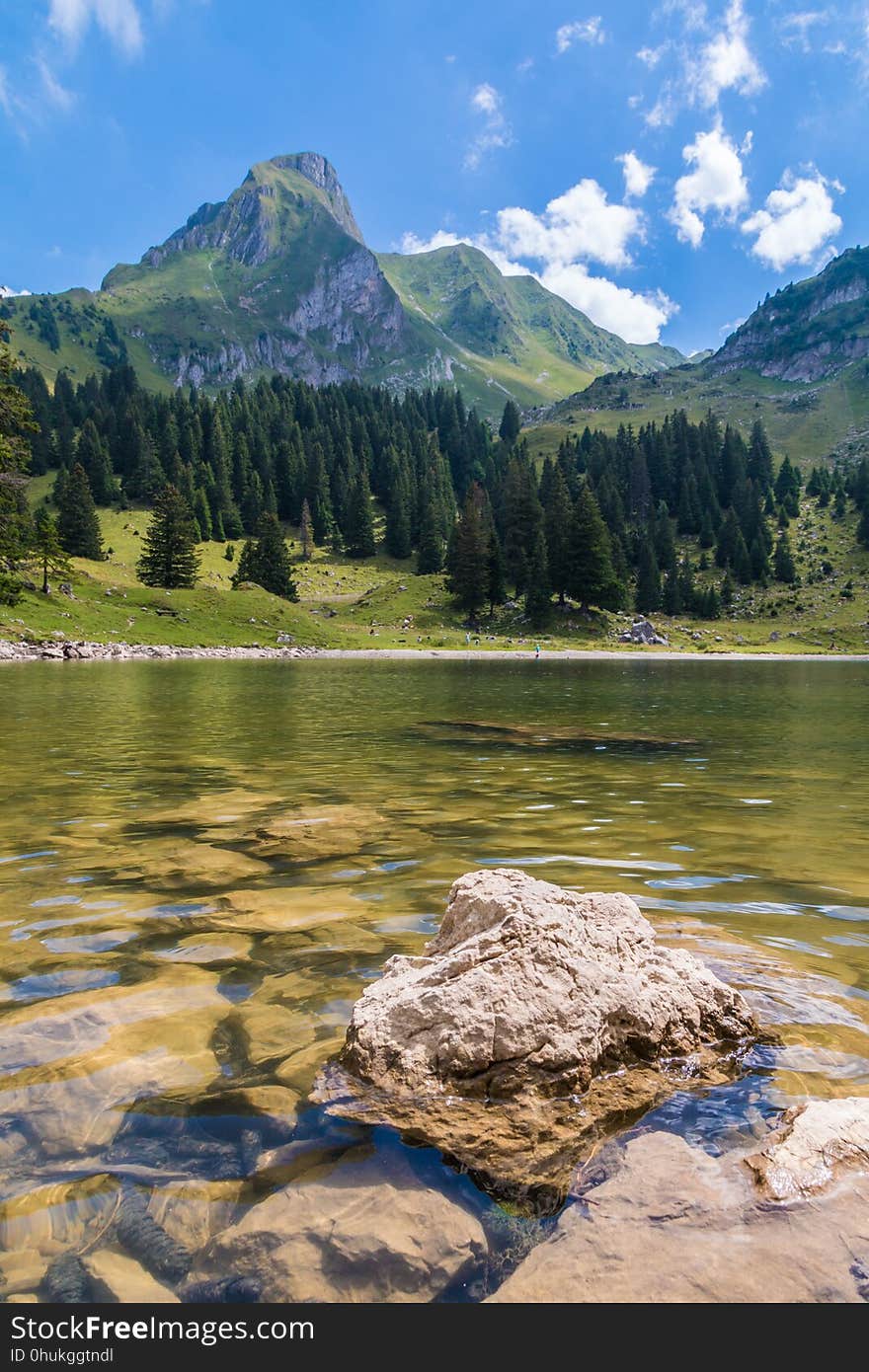 Reflection, Nature, Mountainous Landforms, Mountain