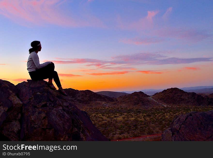 Sky, Mountainous Landforms, Sunrise, Badlands