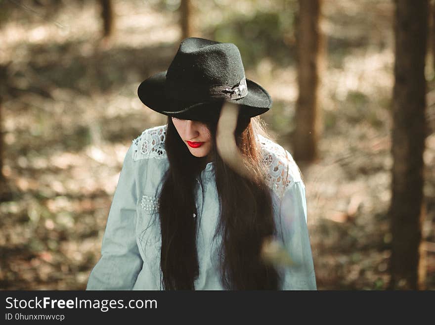 Headgear, Girl, Tree, Fur