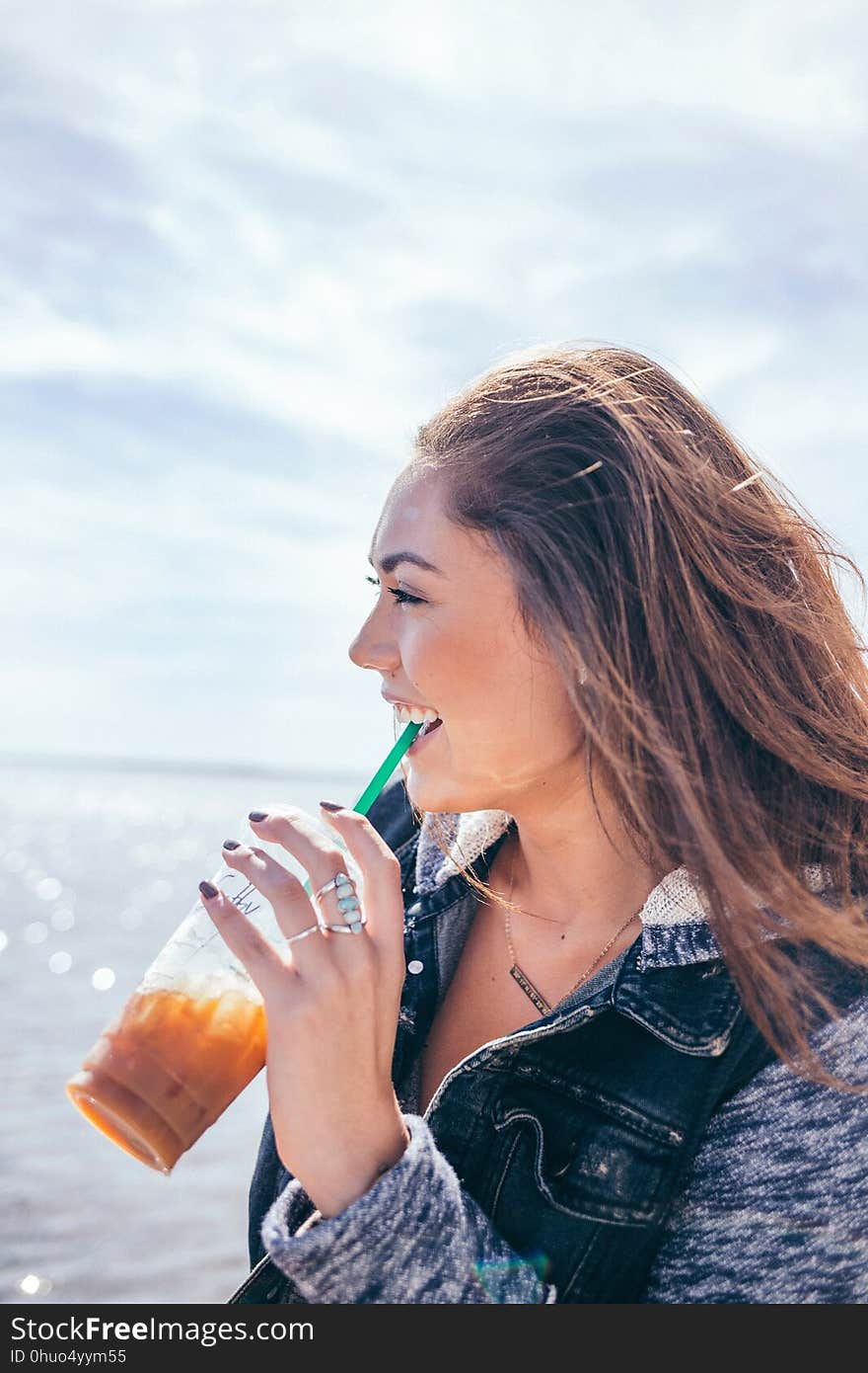 Water, Girl, Fun, Drinking