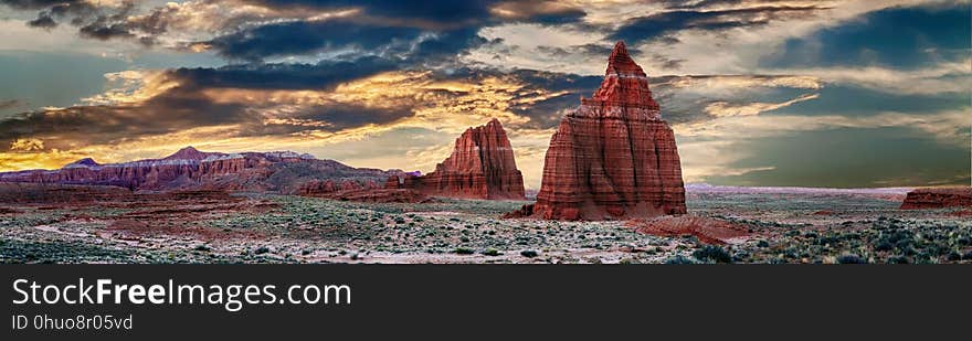 Sky, Landmark, Badlands, Cloud