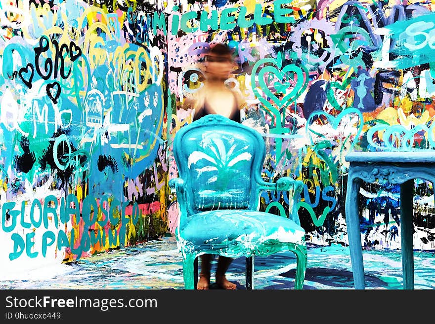 Blue, Art, Graffiti, Water