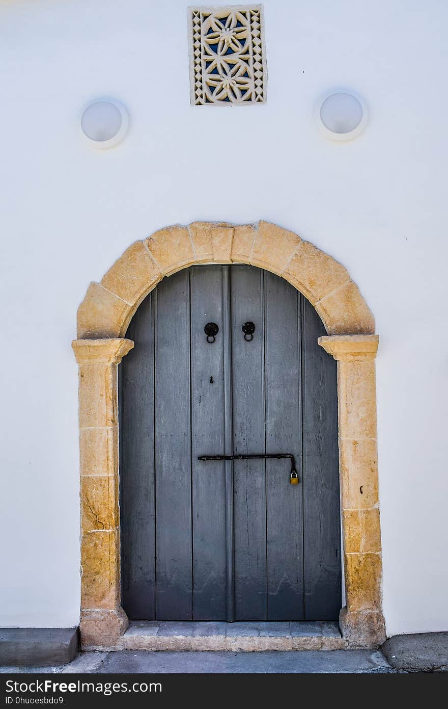 Door, Arch, Wall, Facade