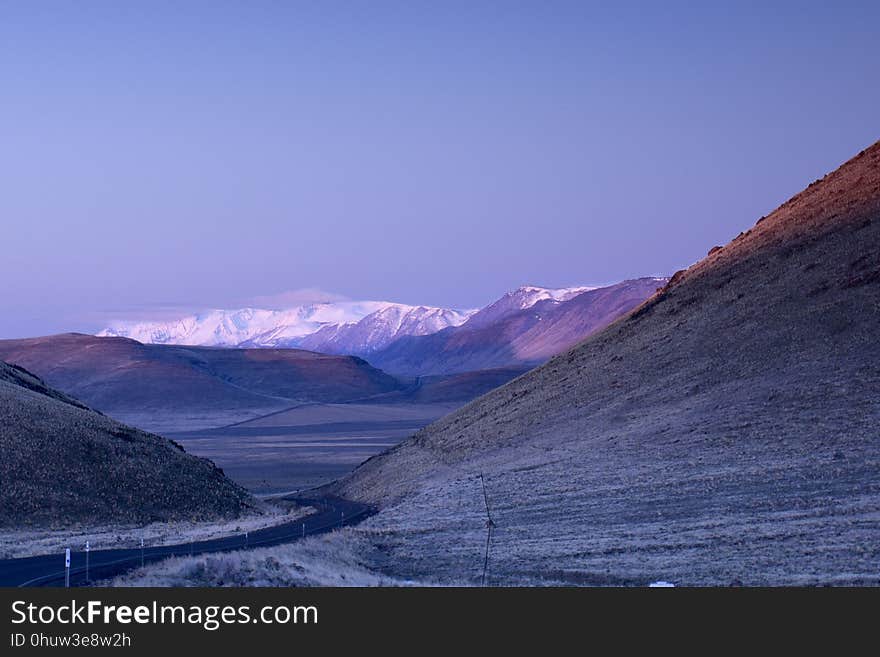 At sunrise, the east side of mountain. At sunrise, the east side of mountain.