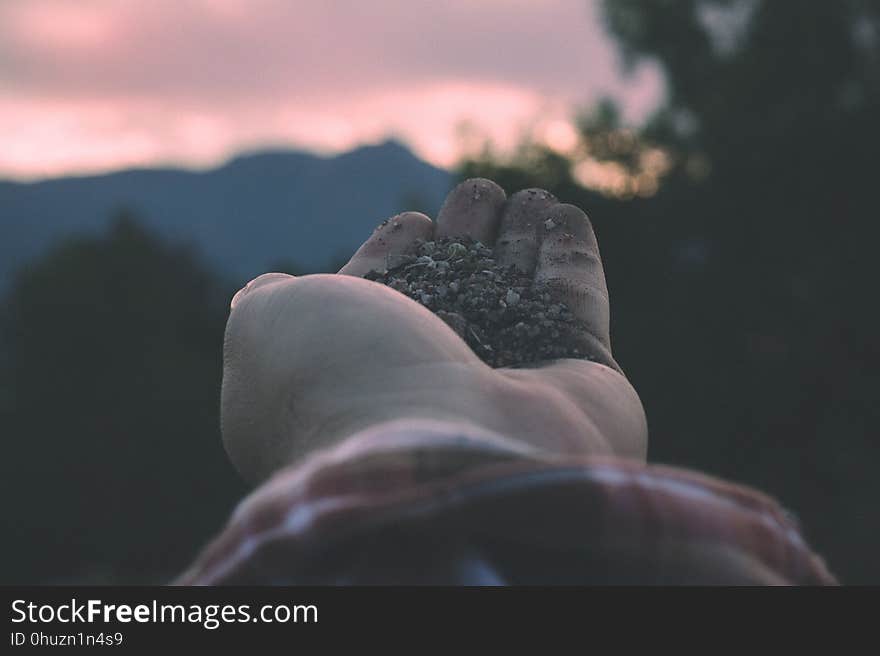 Hand, Sky, Close Up, Finger