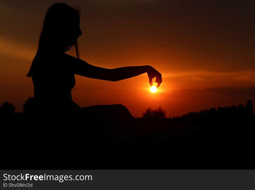 Sky, Sunrise, Silhouette, Sunset