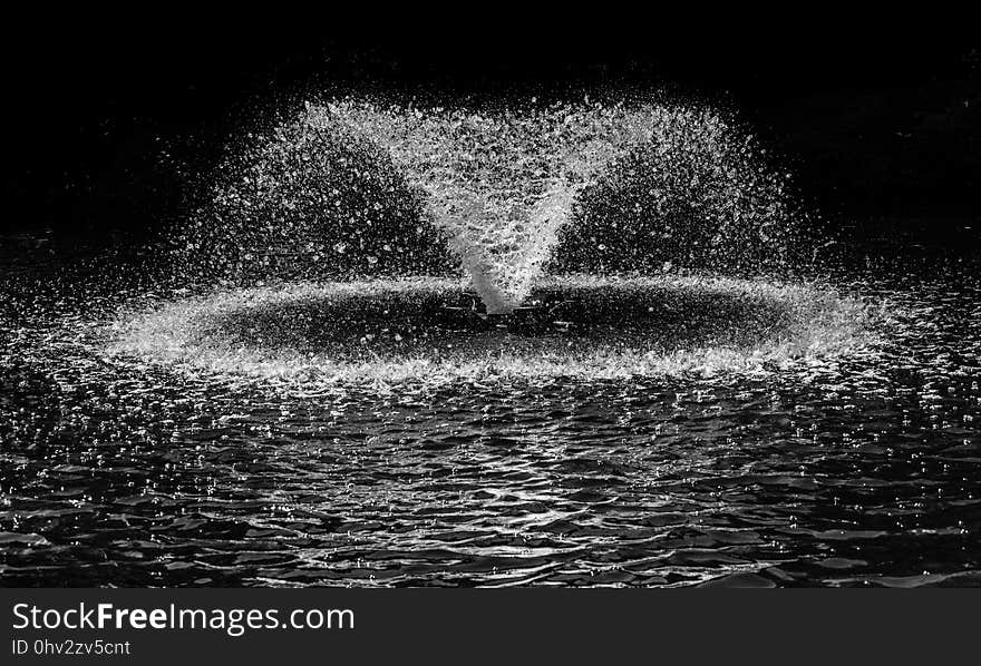 Water, Black, Nature, Black And White