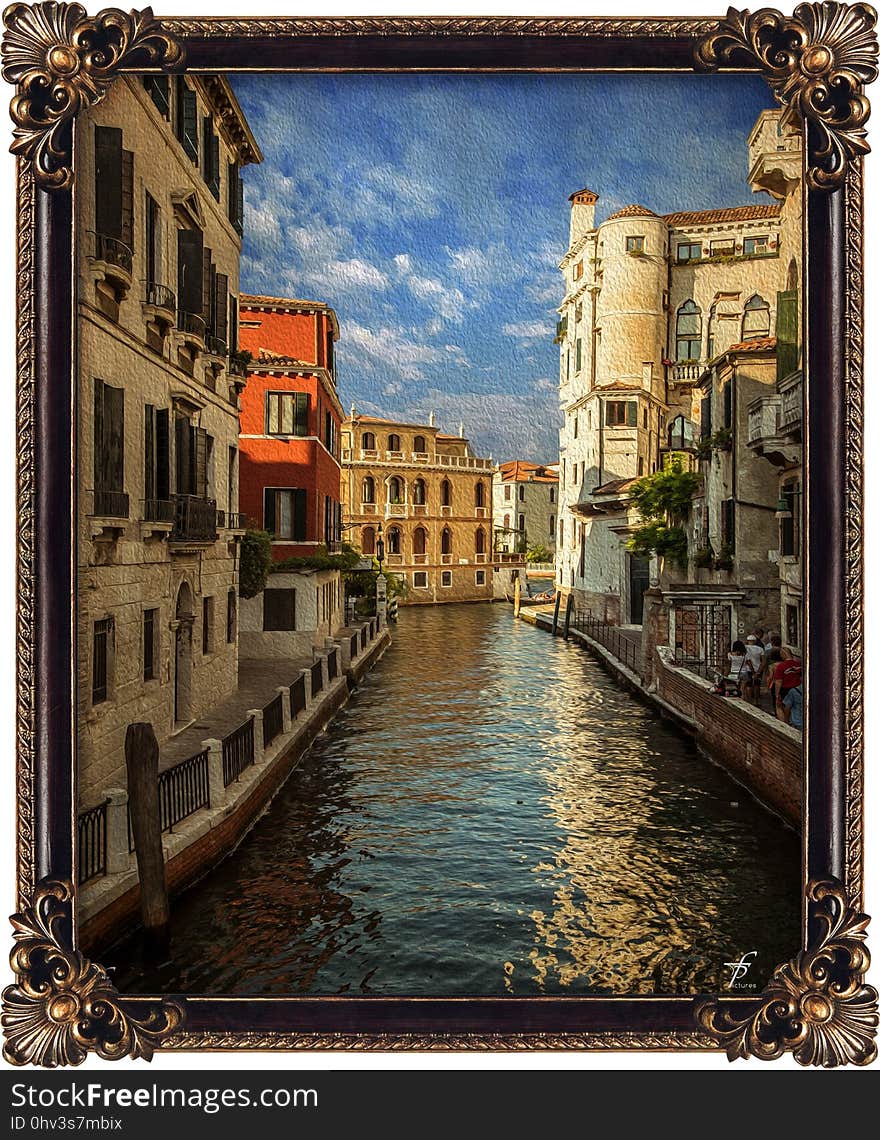 Waterway, Water, Canal, Gondola