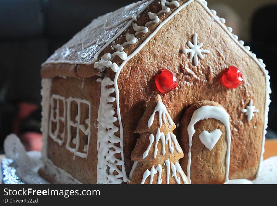 Gingerbread House, Dessert, Gingerbread, Food