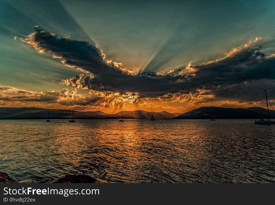 Sky, Horizon, Sunset, Sea