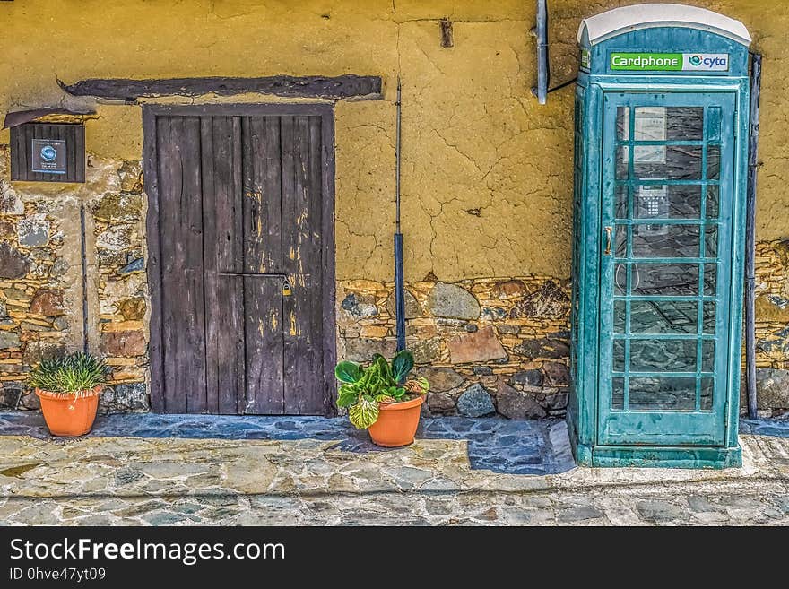 Blue, Yellow, Wall, Window