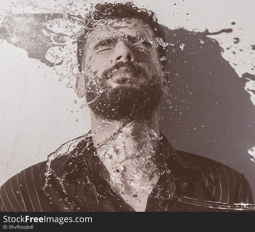 Hair, Photograph, Water, Facial Hair