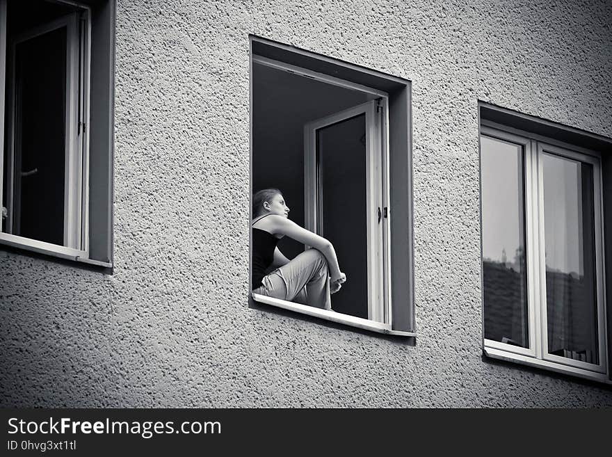 Photograph, Black, Black And White, Window