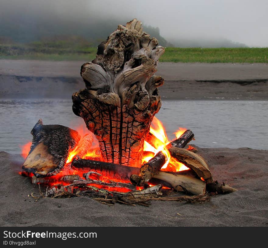 Campfire, Geological Phenomenon, Heat, Wood