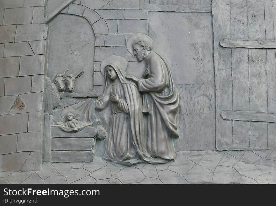 Stone Carving, Sculpture, Relief, Statue