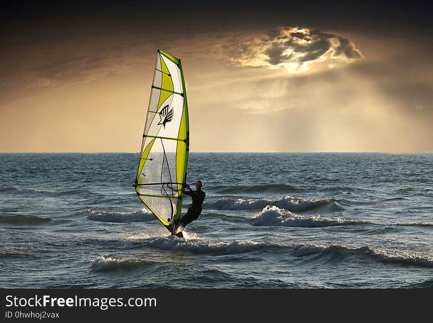 Windsurfing, Surfing Equipment And Supplies, Wave, Sail