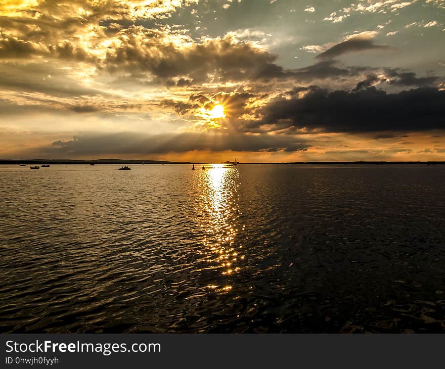 Sky, Horizon, Sunset, Sea