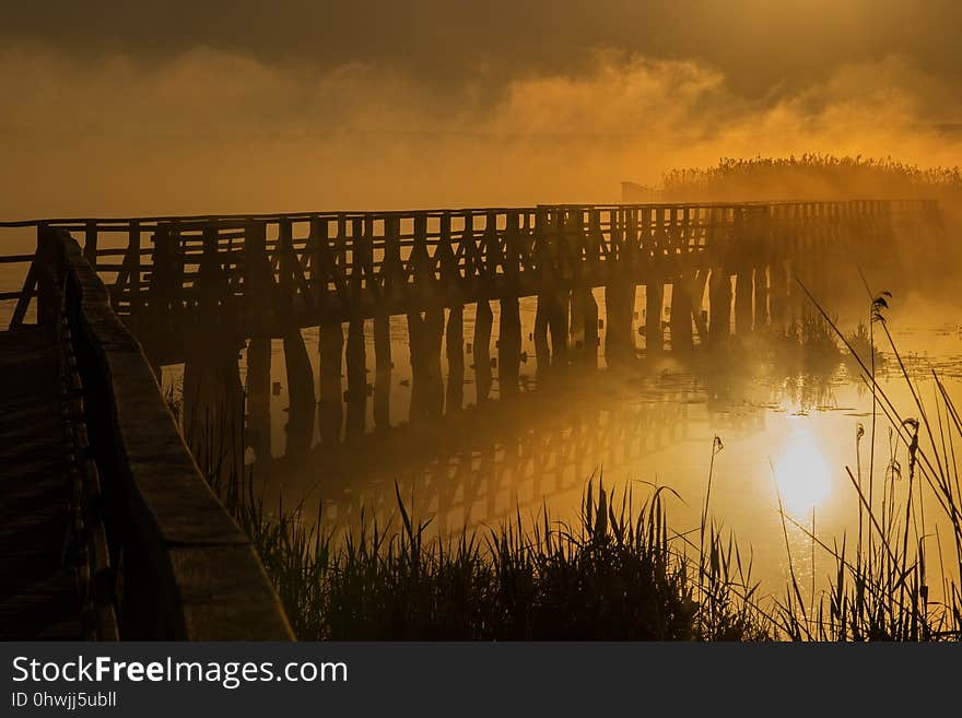 Water, Sky, Sunrise, Reflection