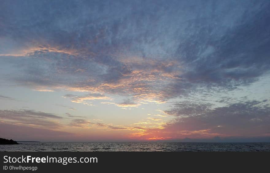 Sky, Horizon, Sea, Afterglow