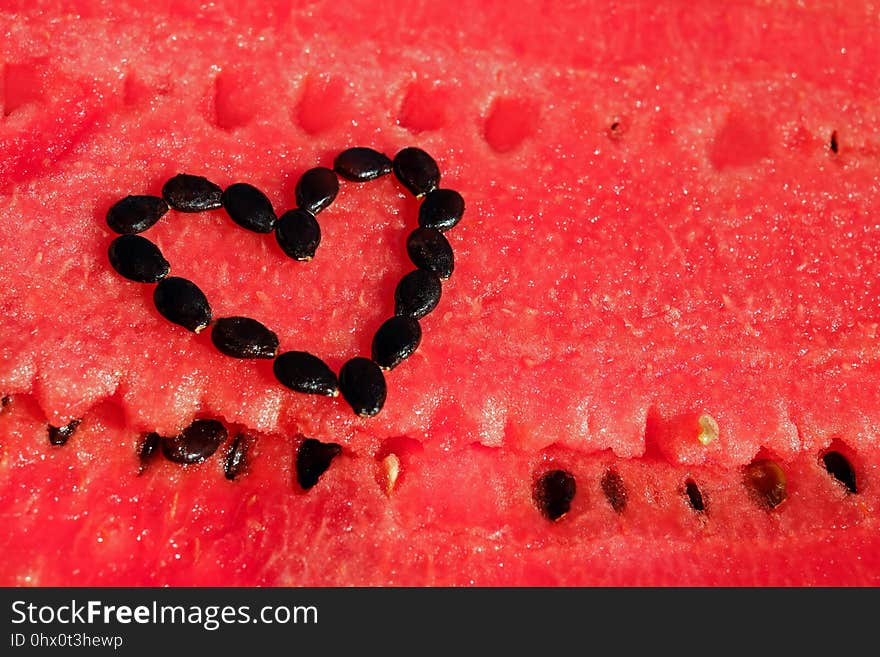 Red, Macro Photography, Close Up, Melon