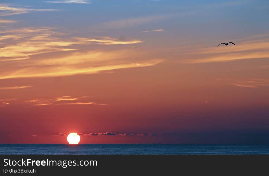 Sky, Horizon, Sea, Afterglow